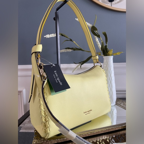 Kate Spade Knott Whipstitch Crossbody Satchel-Suns Out Yellow - Picture 3 of 10